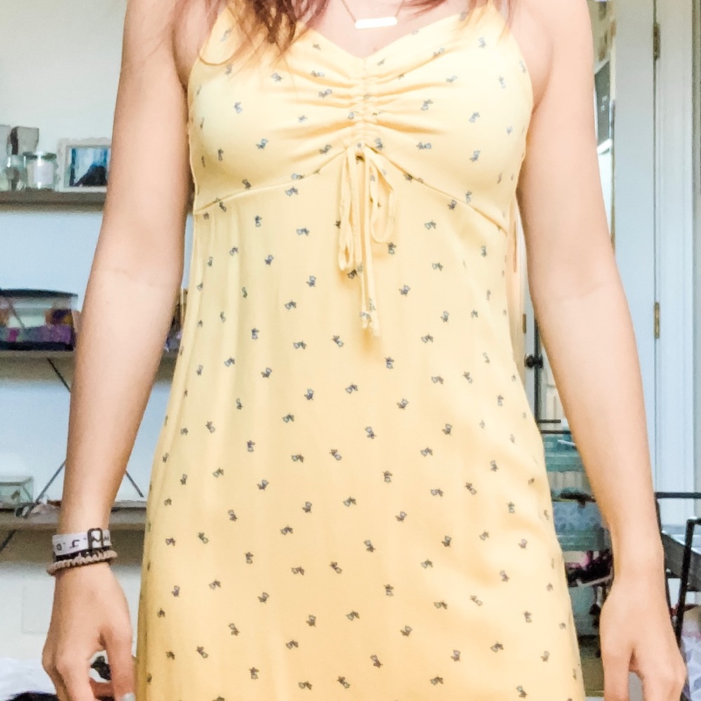 yellow dress with flowers